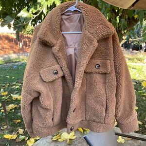 LuLaRoe Tan Sherpa Jacket